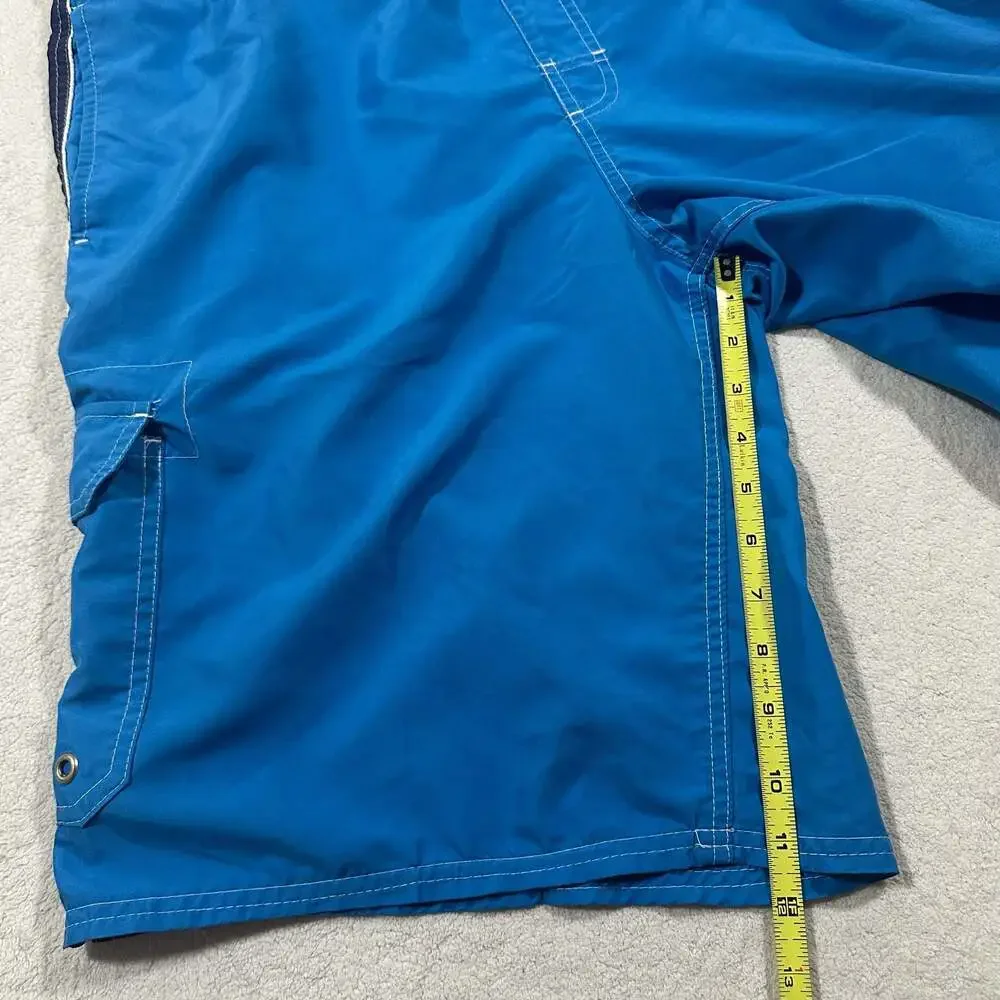 Beverly Hills Polo Club Men's Blue Cargo Swim Trunks Board Shorts XL